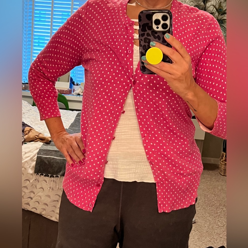 Target Cherokee brand pink polka dot cardigan - XXL